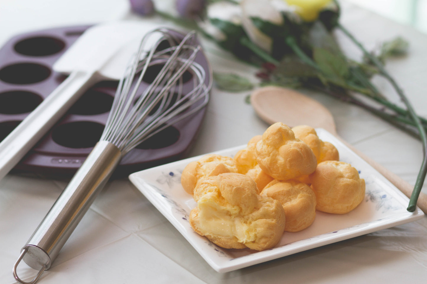 Mini Vanilla Custard Puffs